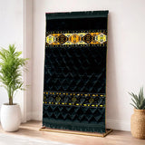 Black Rhombus Shape - Gold