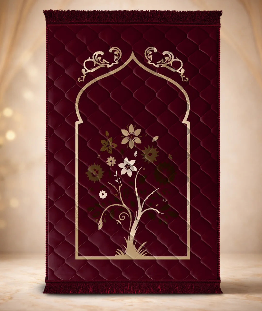 Mahroon Colorfull Flower - Exclusive