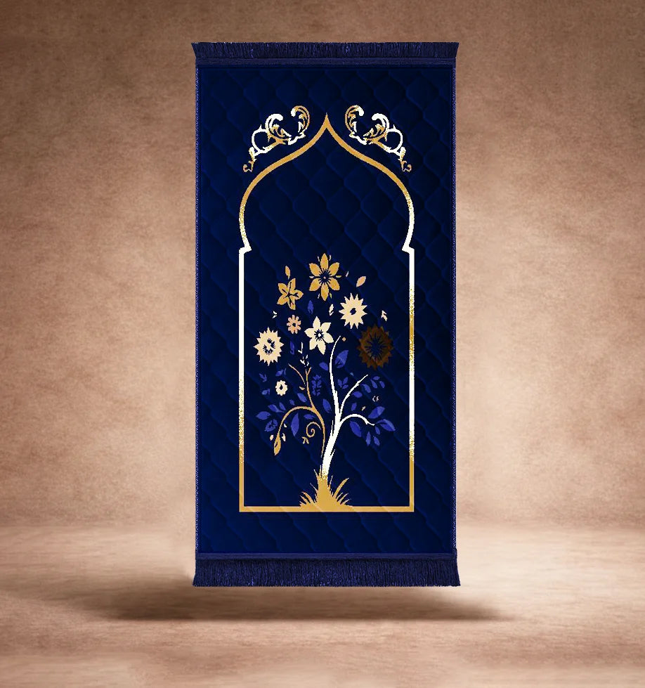 Navy Blue Colorfull Flower - Perfect Fit