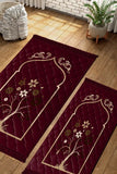 Mahroon Colorfull Flower - Couple Pack