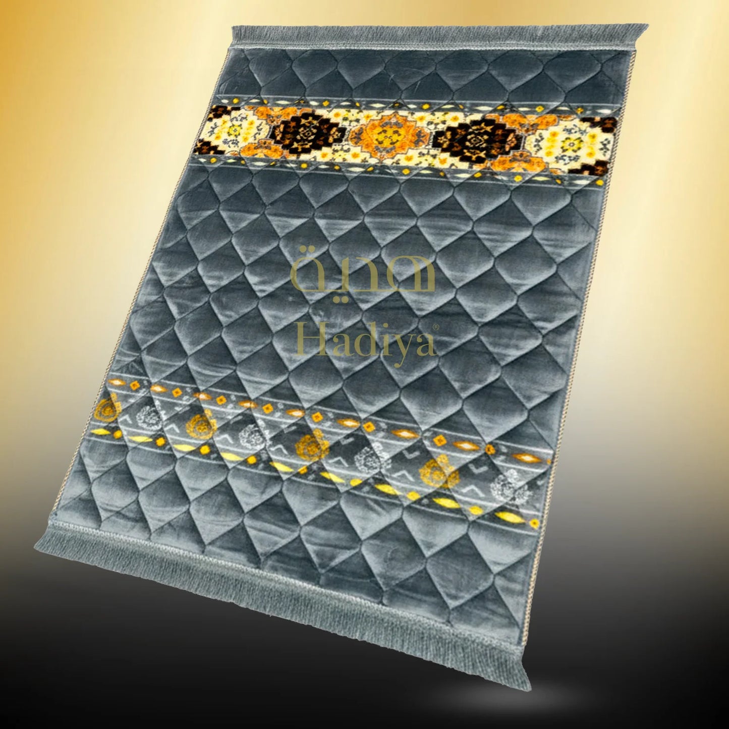 Grey Rhombus Shape - Gold