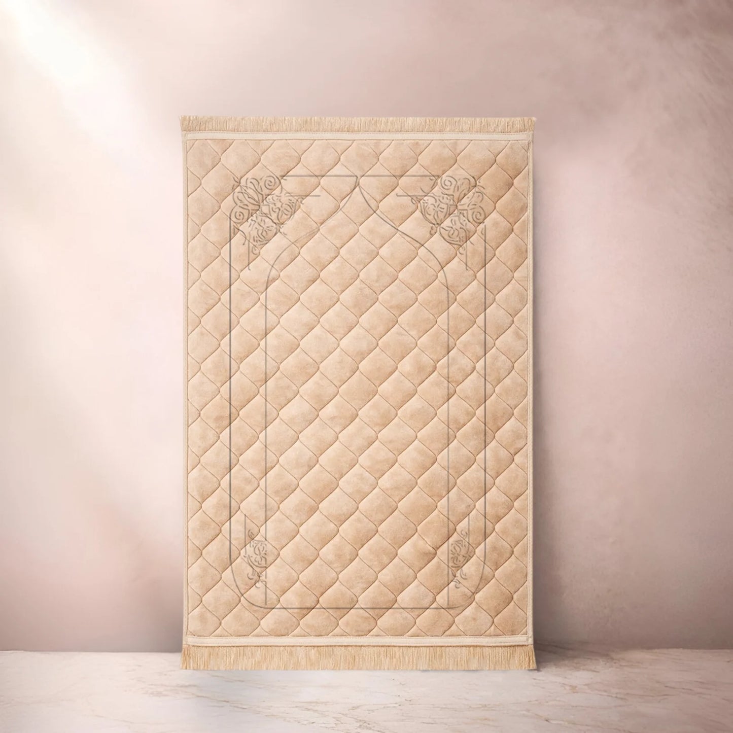 Beige Gumbad & Flower - Embossed