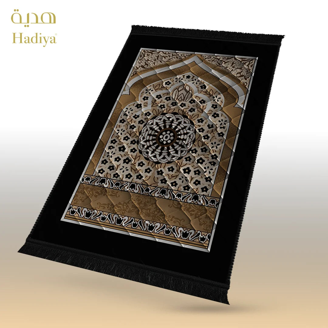 Black Mosque Motive & Flowers - Lite