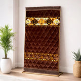 Chocolate Brown Rhombus Shape - Gold