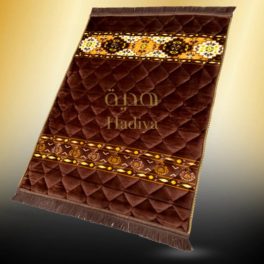 Chocolate Brown Rhombus Shape - Gold