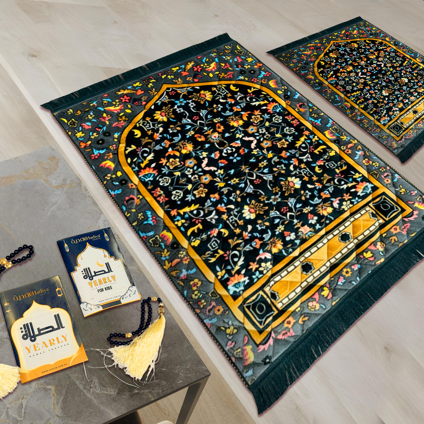 Black Leaf & Flowers - Salah Harmony