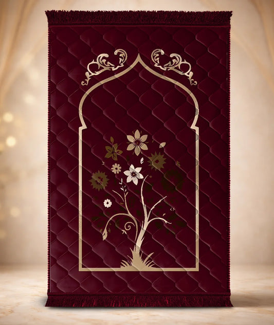 Mahroon Colorfull Flower - Exclusive