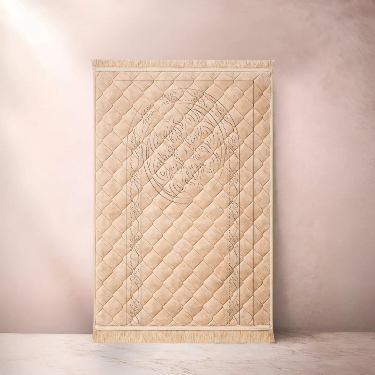 Beige 1 Flower - Embossed