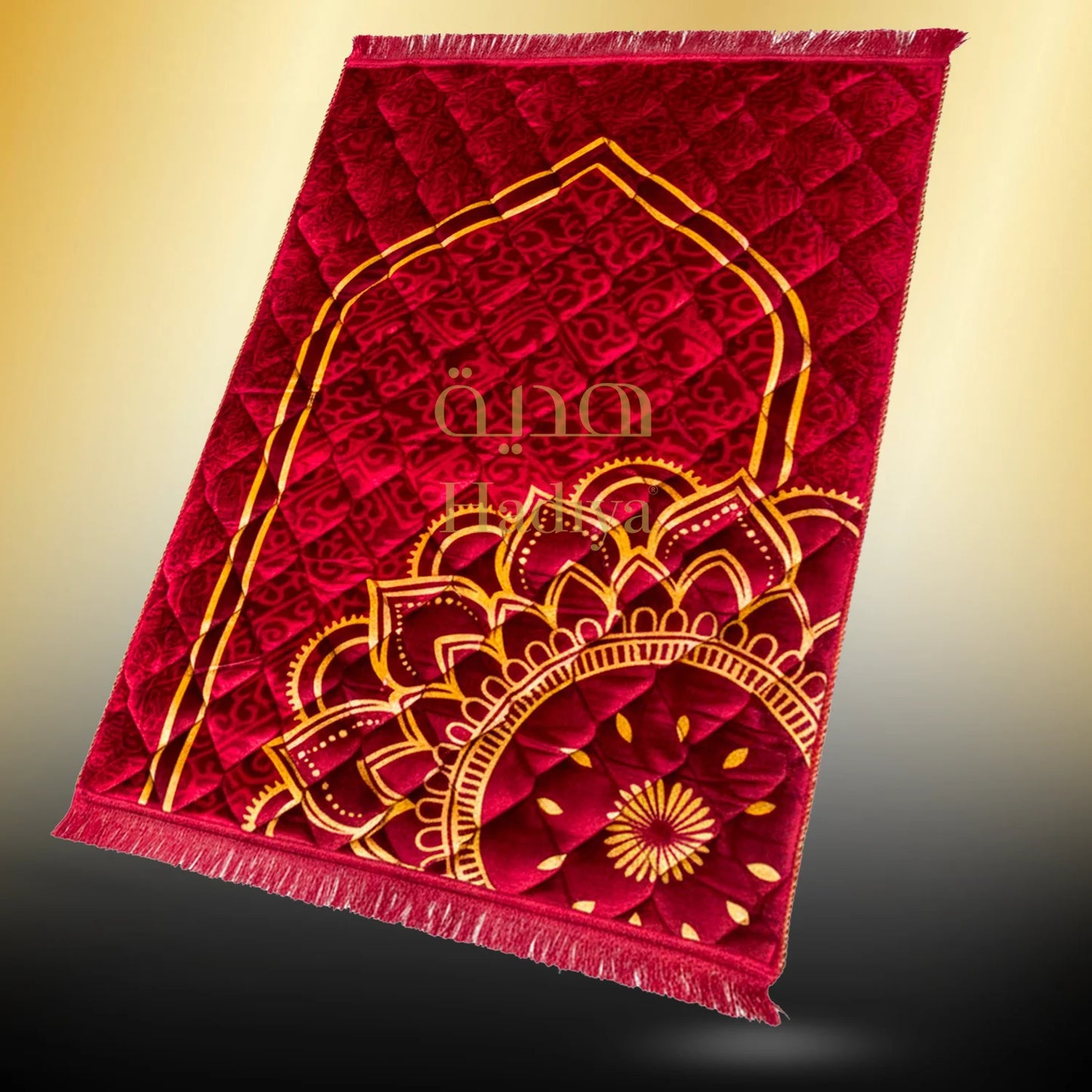 Mahroon 1 Flower - Gold