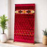 Mahroon Rhombus Shape - Gold