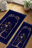 Navy Blue Colorfull Flower - Couple Pack