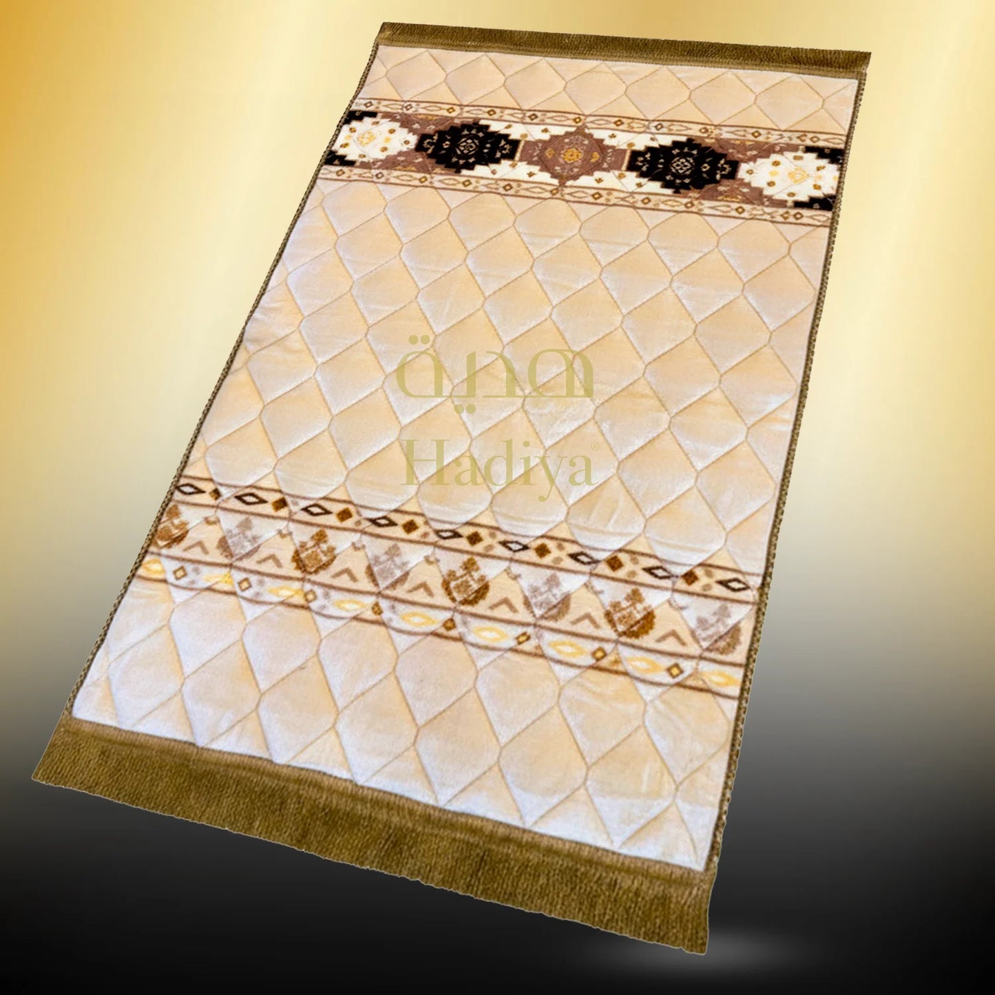 Beige Rhombus Shape - Gold