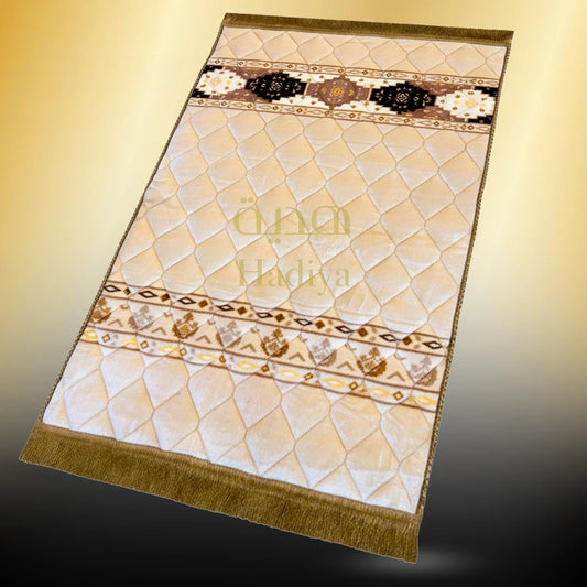 Beige Rhombus Shape - Gold