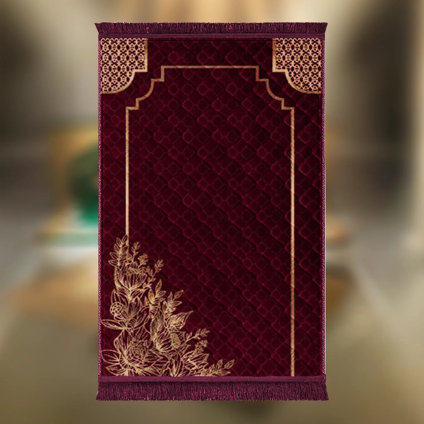 Mehroon Motive Leaf & Flower - Budget