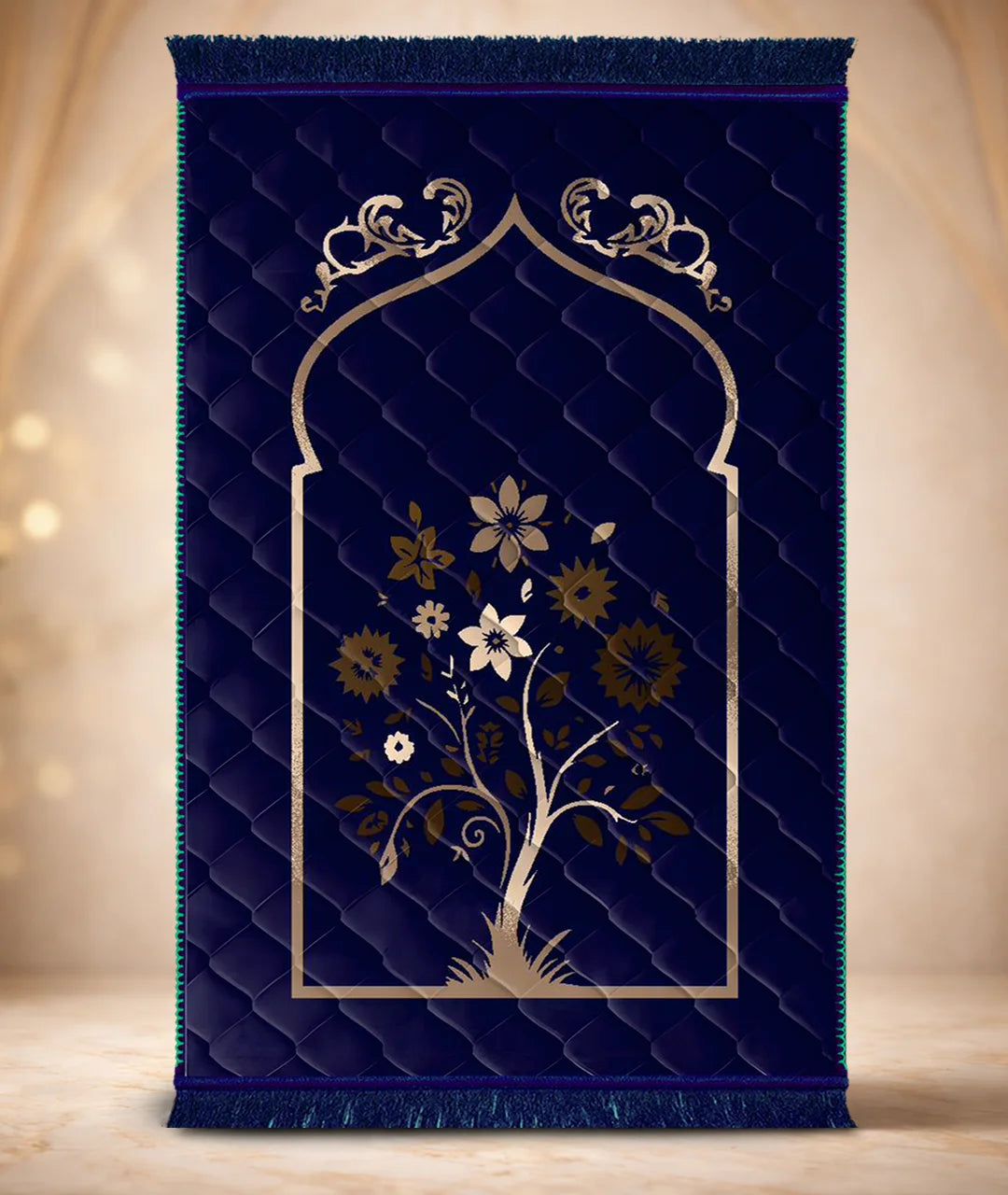Navy Blue Colorfull Flower - Exclusive