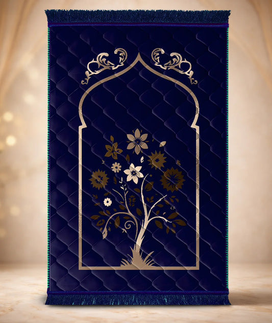 Navy Blue Colorfull Flower - Exclusive