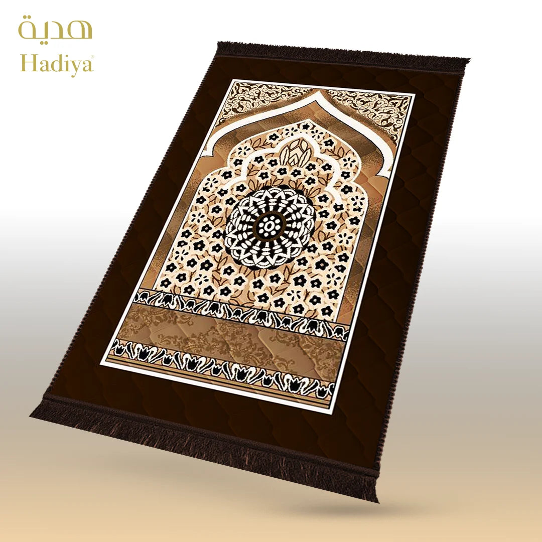 Brown Mosque Motive & Flowers - Lite