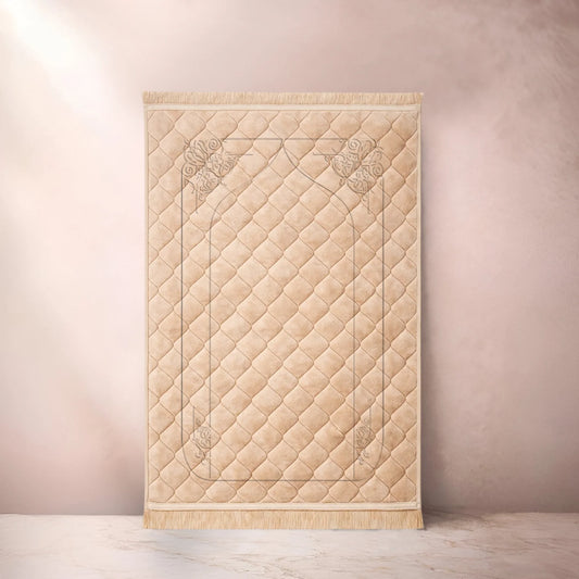 Beige Gumbad & Flower - Embossed