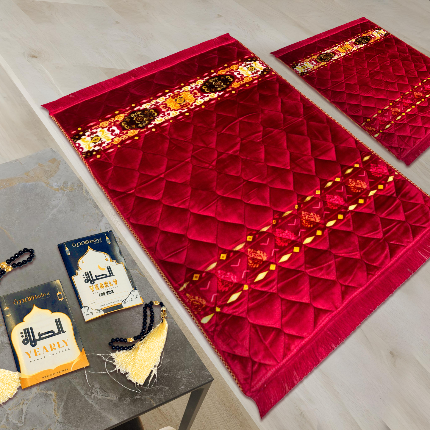 Mehroon Rhombus Shape - Salah Harmony