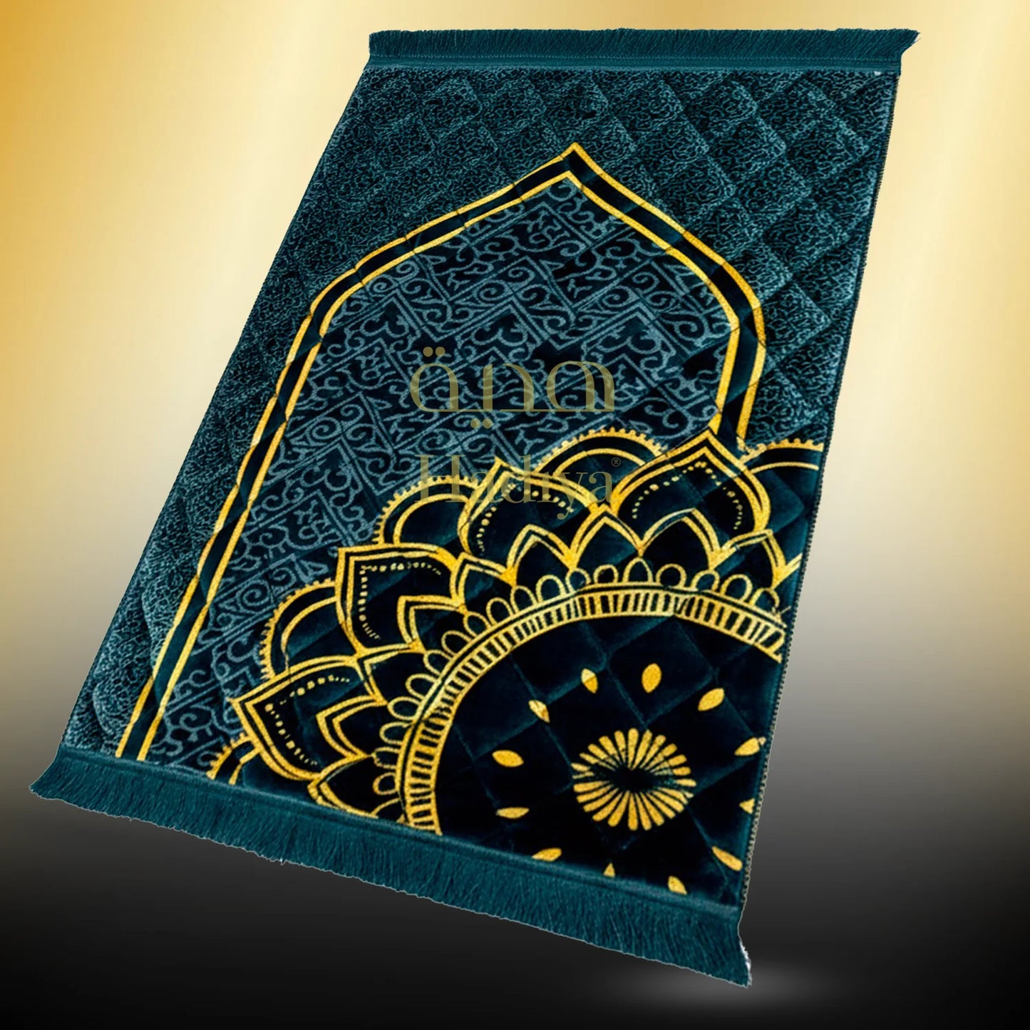 Black 1 Flower - Gold